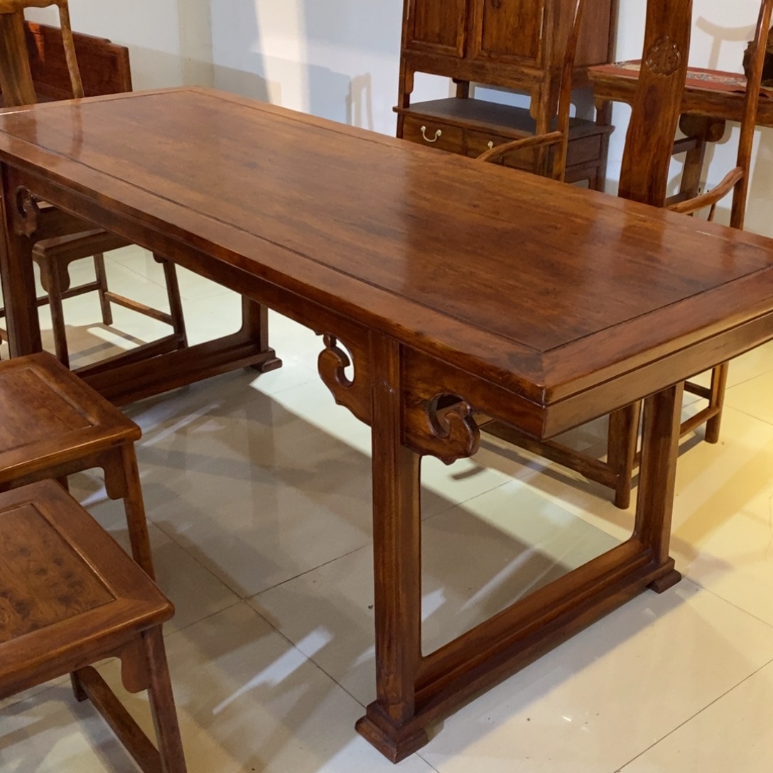 香枝木类成套家具带***海降香黄檀茶桌四件套