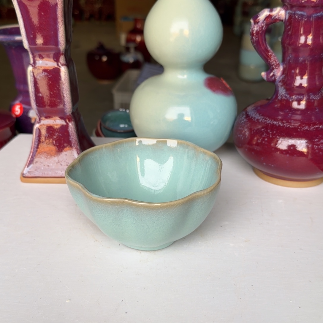 瓷摆件郑家钧窑摆件微