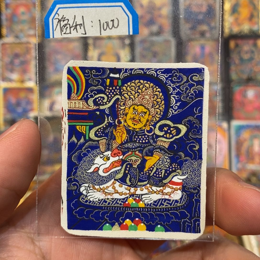 吊坠开播特惠纯手绘多闻天王唐卡