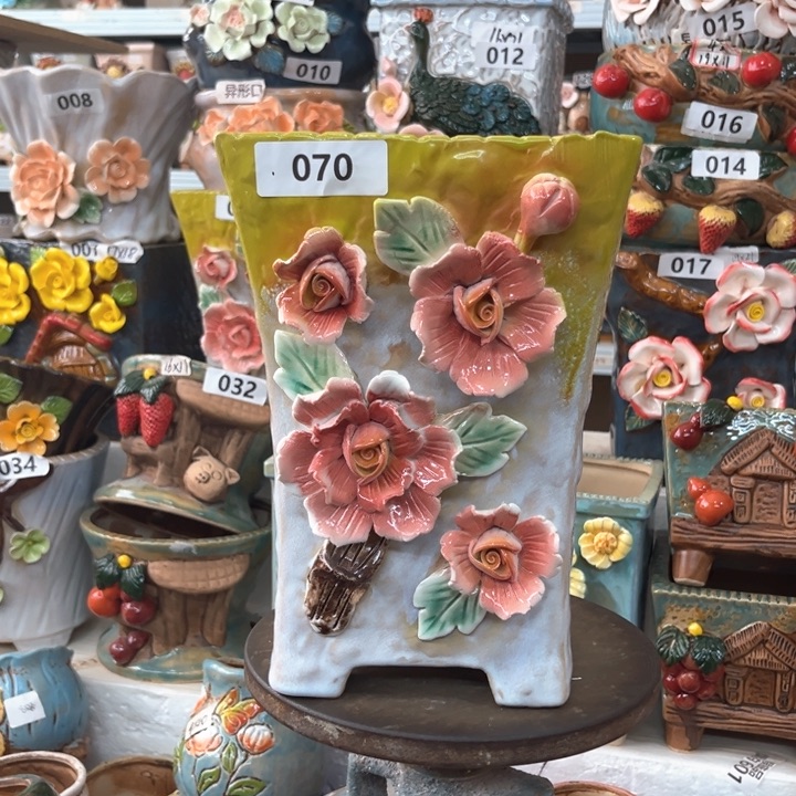 紫砂花盆粗陶材质多肉花盆