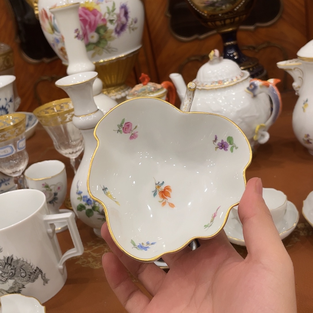 瓷片中古一等叶子碟