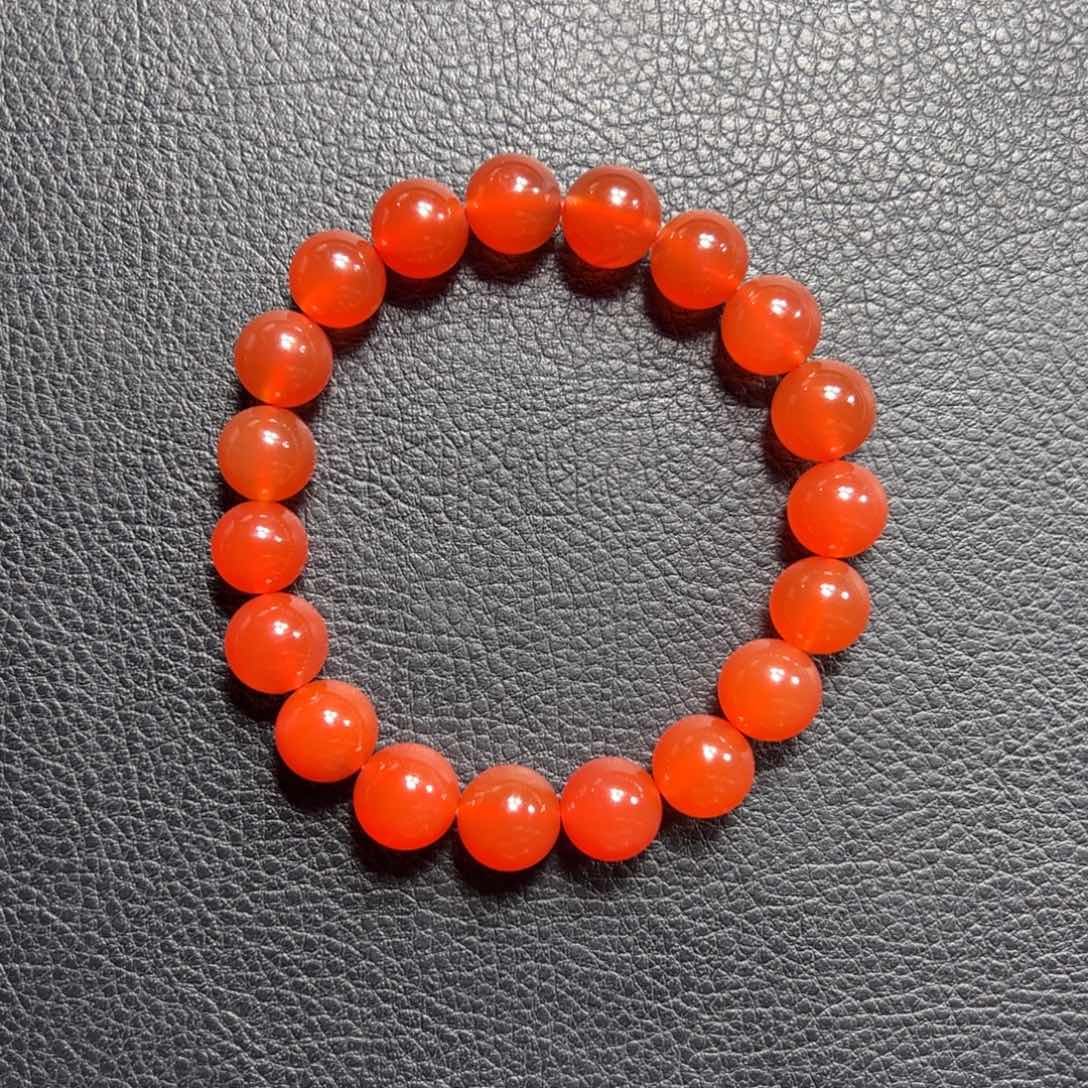 南红玛瑙10➕圆珠单圈未镶嵌