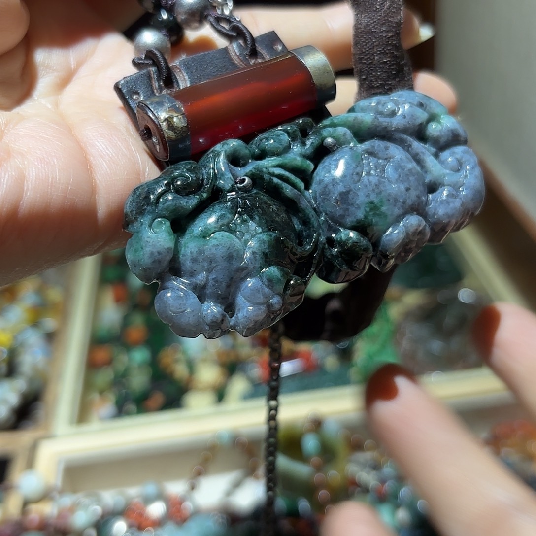 翡翠未镶嵌颈饰原创