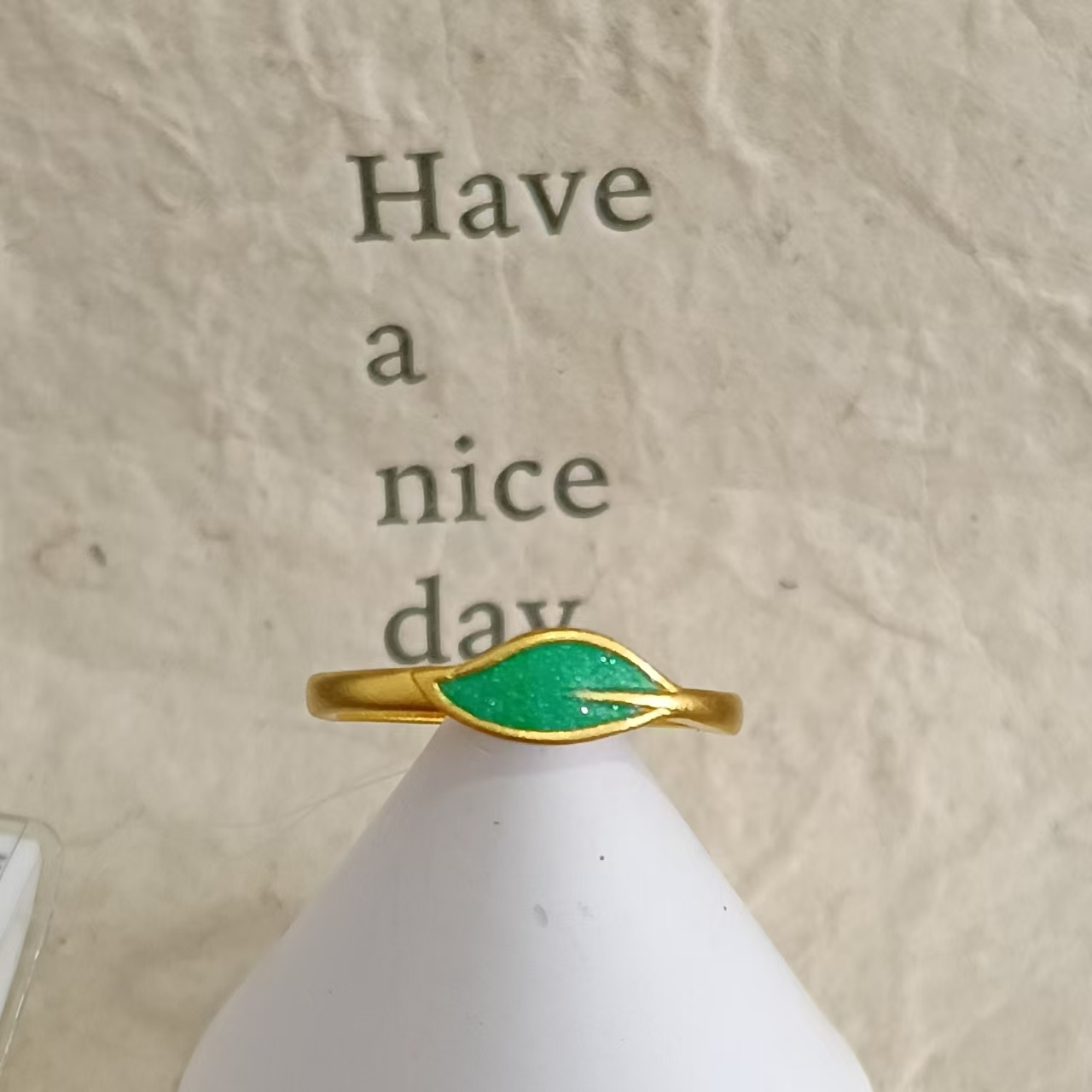 SUNFEEL/赛菲尔珐琅彩金枝玉叶古法戒指轻奢大气礼物