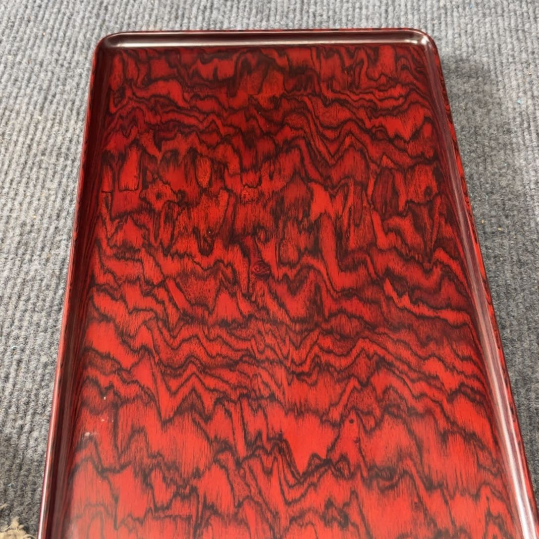 温****木红酸枝独板托盘