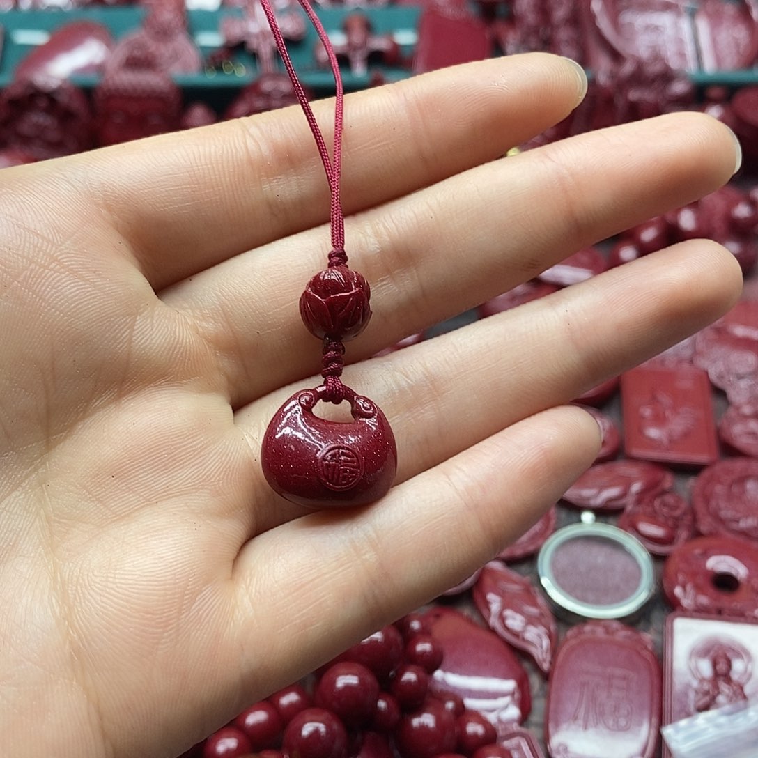 天然辰砂朱砂手机链