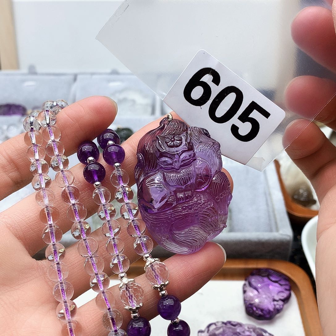 水晶颈饰未镶嵌挂件