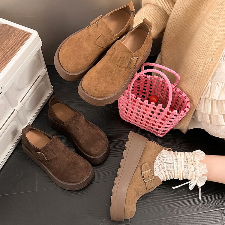 【运费险+现货】2025春季爆款一脚蹬真皮厚底勃肯鞋女软底时尚百搭