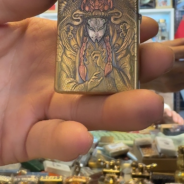 佐罗三代浮雕白鹤童子打火机