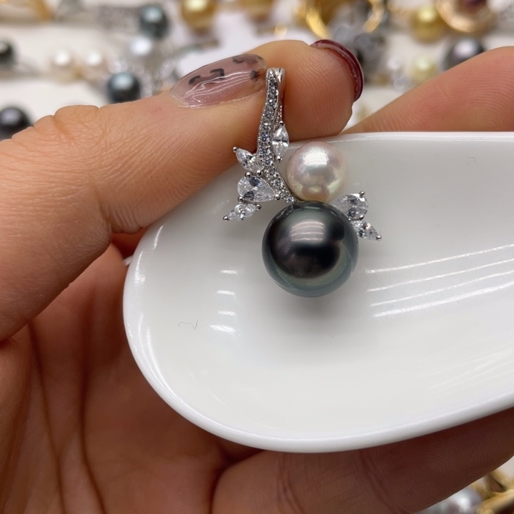 海水珍珠吊坠(不含链)银S925镶嵌