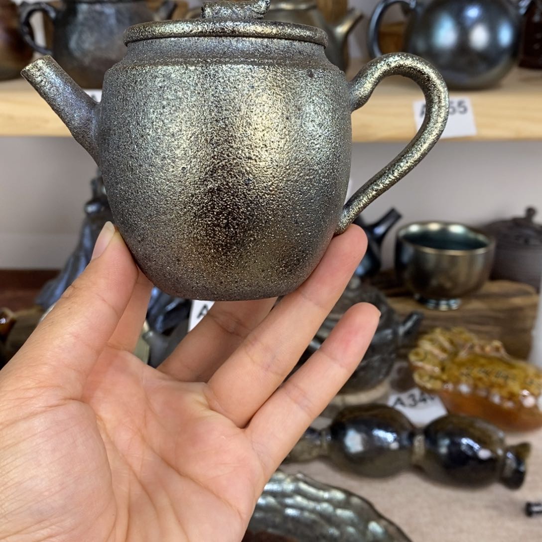 建水紫陶柴烧茶壶