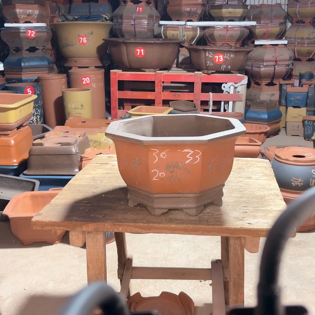 紫砂花盆八方一个