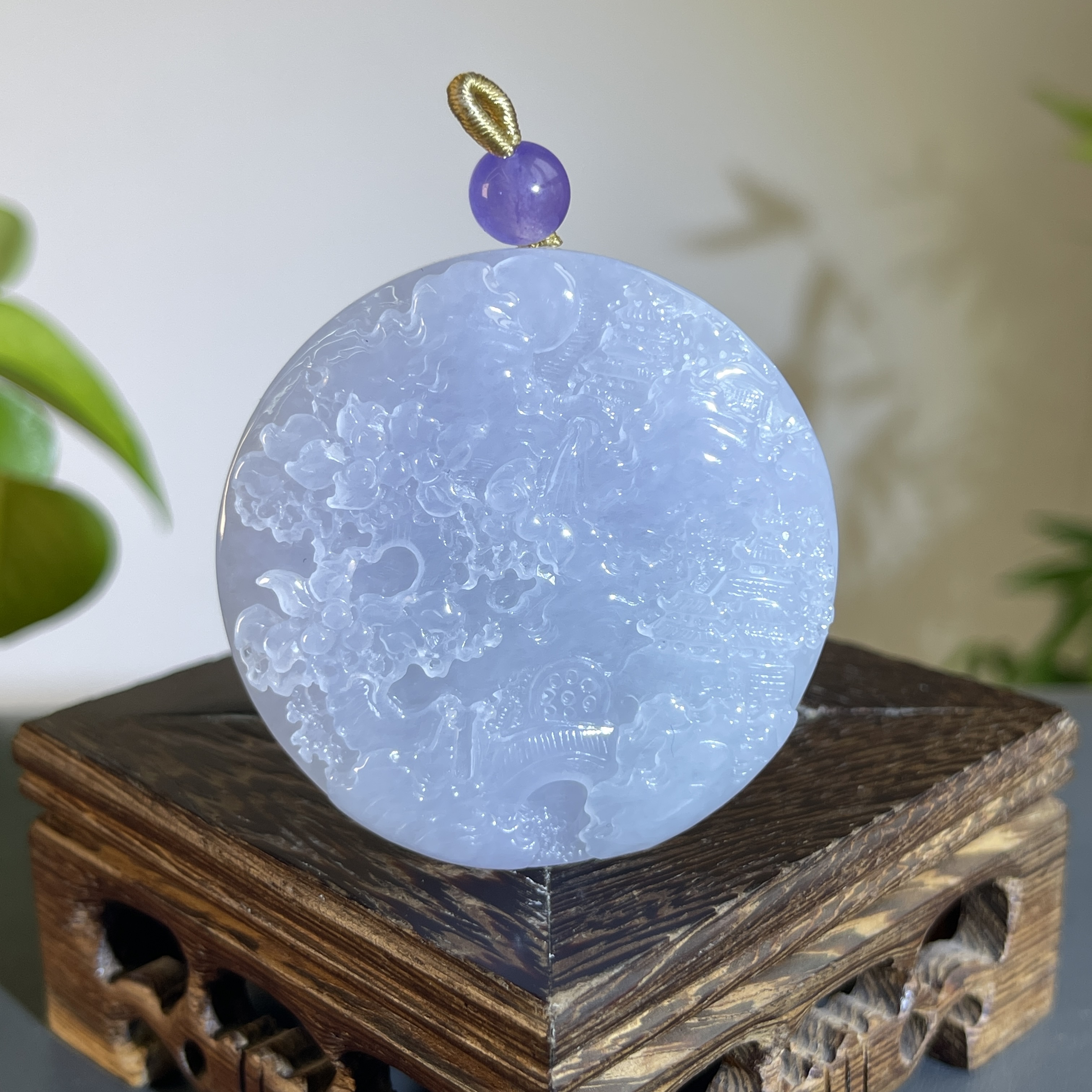 JTB12-210 天然缅甸A货翡翠 山水牌