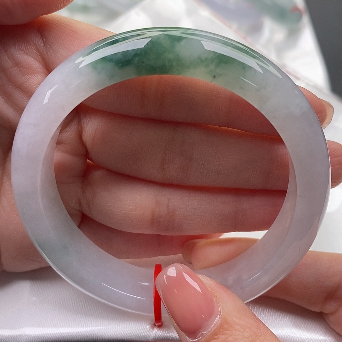 翡翠未镶嵌手镯缅甸天然A货翡翠 57