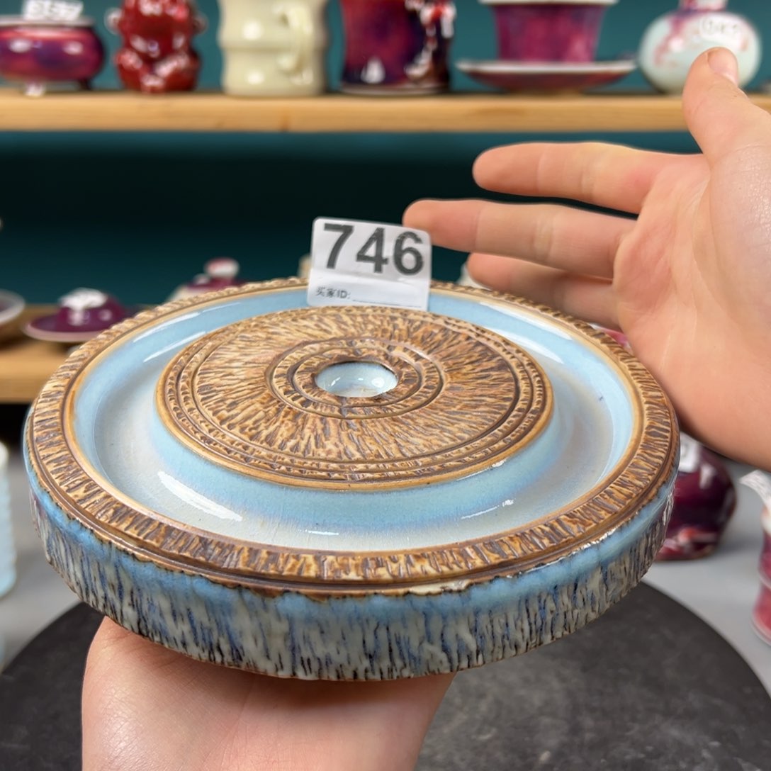 瓷片微瑕壶承玉石釉纯手工