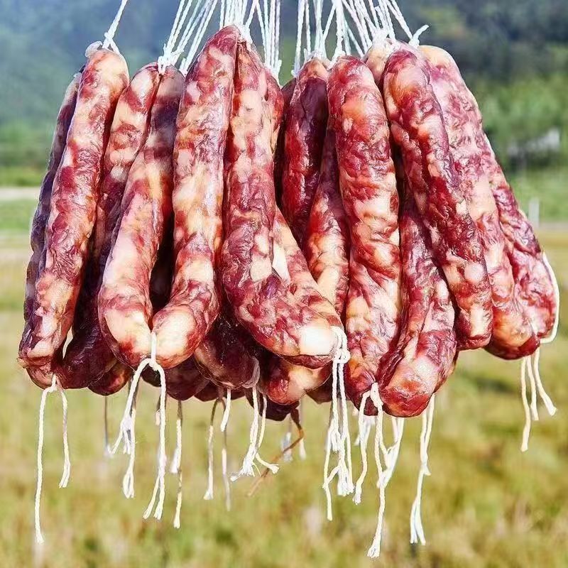 精品纯肉腊肠农家纯手工纯肉香肠无添加正宗风干日晒咸味纯肉肠