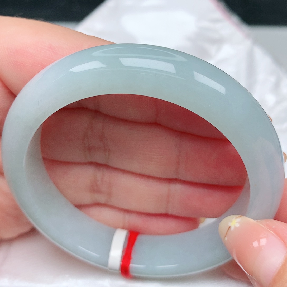 未镶嵌手镯翡翠15天空蓝 闭眼入 完美