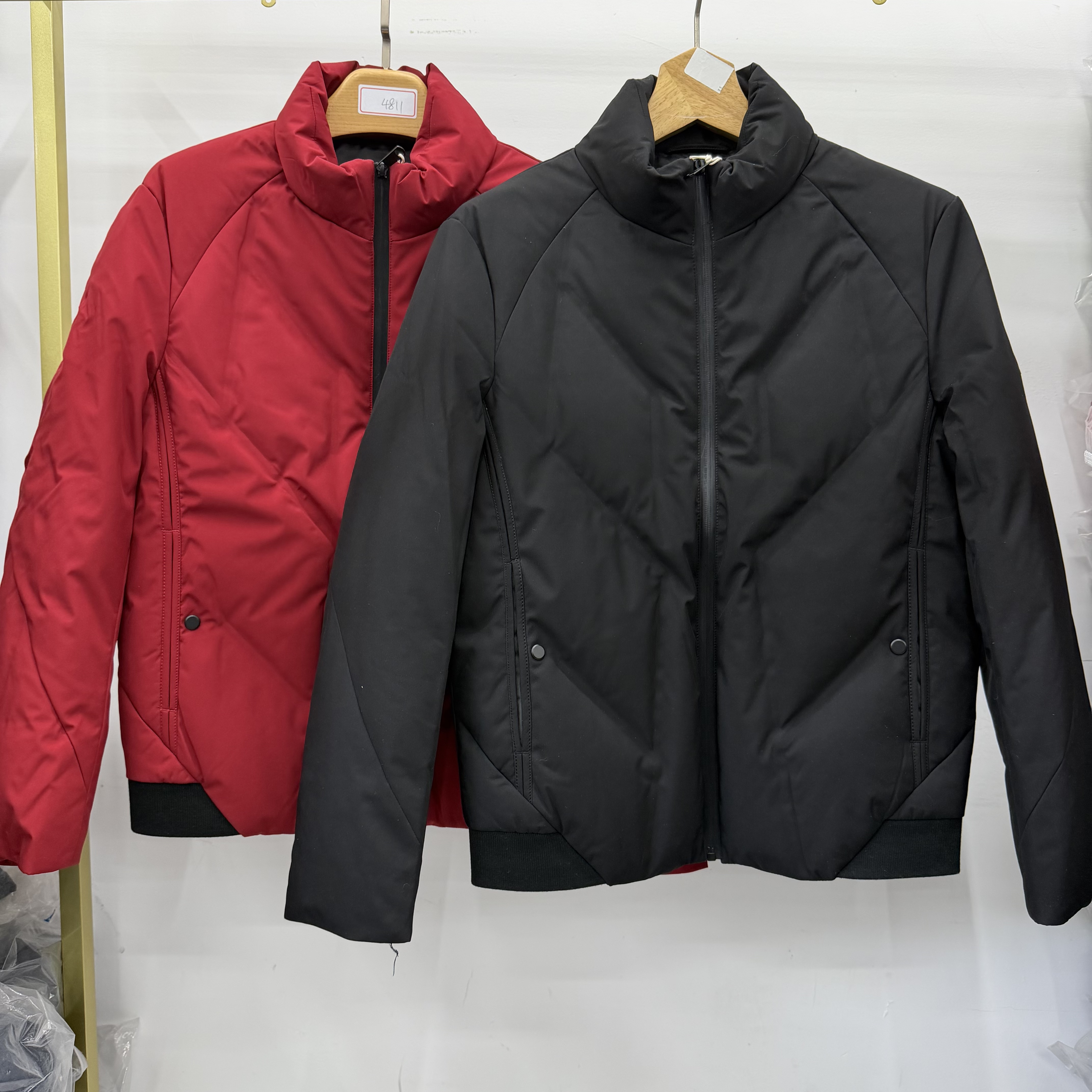 JS 冬季男款两色立领设计简约百搭休闲风羽绒服 44811 4811