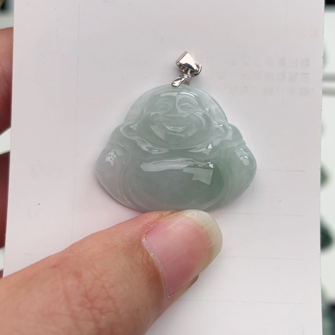 翡翠未镶嵌颈饰佛公