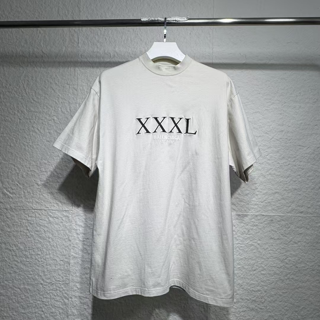 99新 Balenciaga/巴黎世家 1码（S） 3XL短袖 米白色 