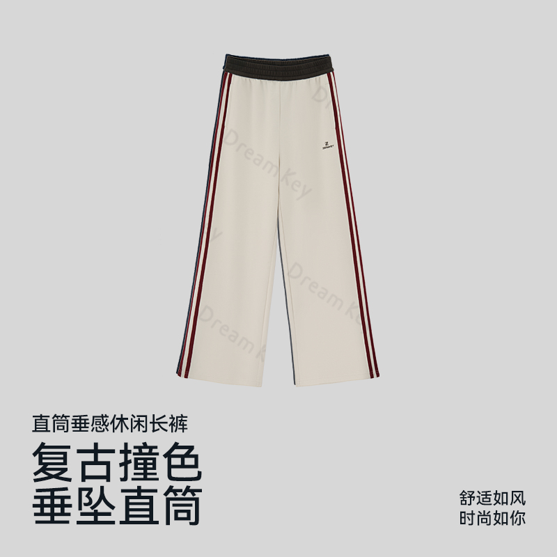 美式运动长裤直筒休闲裤女复古时尚百搭长裤爆款新款秋冬款5622