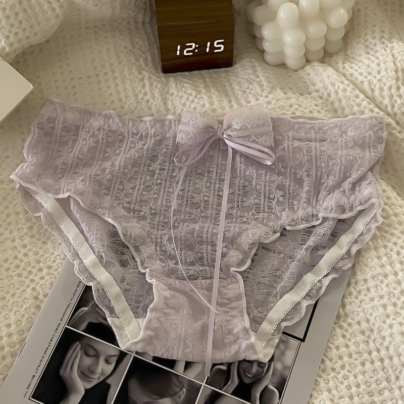 性感蕾丝内裤女日系少女透气舒适纯欲女士低腰纯棉档三角裤春季 