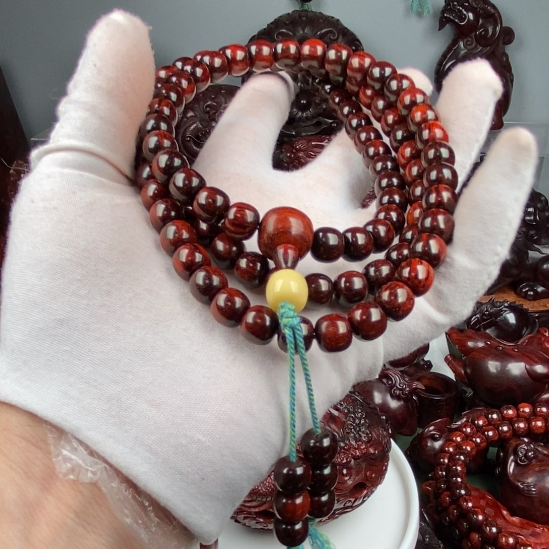 山***石小叶紫檀手串/手链檀香紫檀