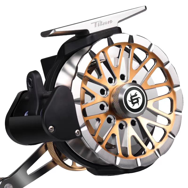 哈斯达数显筏轮磁力缓降桥钓阀杆轮海钓渔轮自动排线全金属筏钓轮