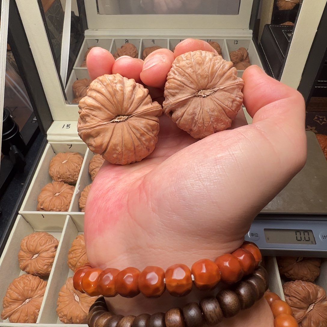 烟***花吊坠文玩核桃南瓜墩 烟花