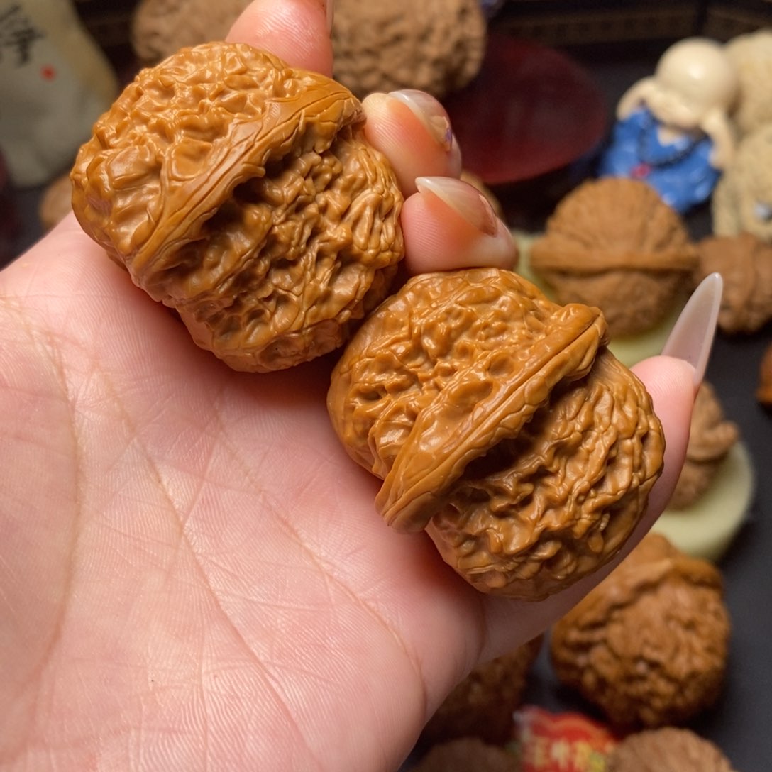 文玩核桃把件白狮子43