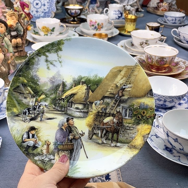 中古欧瓷瓷器小房子