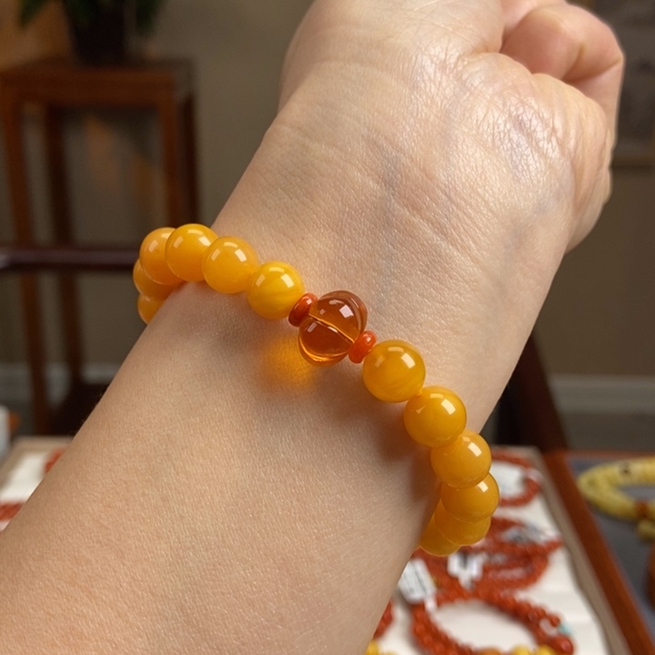 琥珀手链未镶嵌蜜蜡手串9