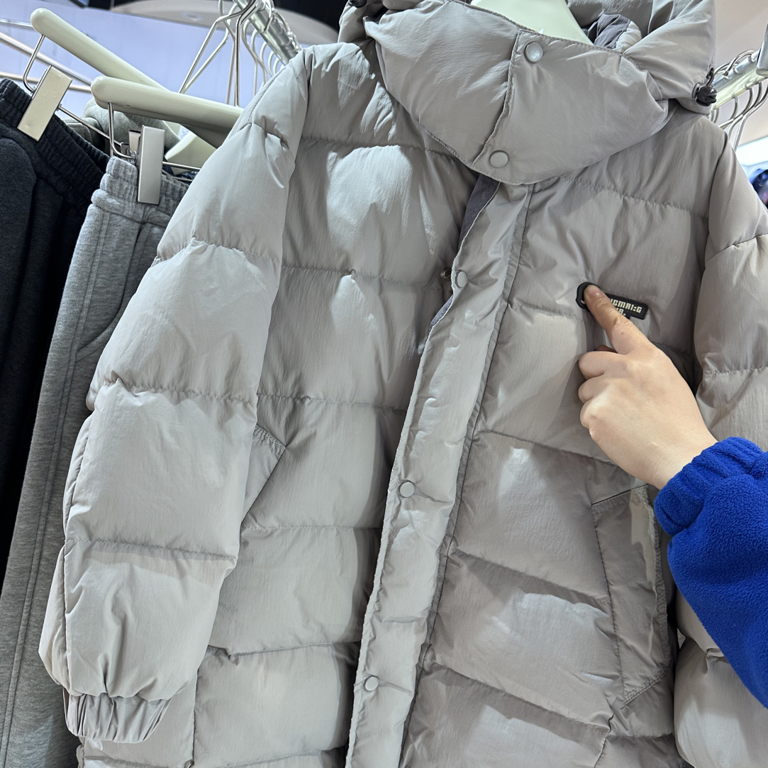 619简约白鸭绒秋冬新款中大童亲子装加厚外套潮