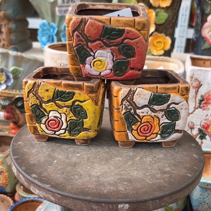 紫砂花盆粗陶材质多肉花盆