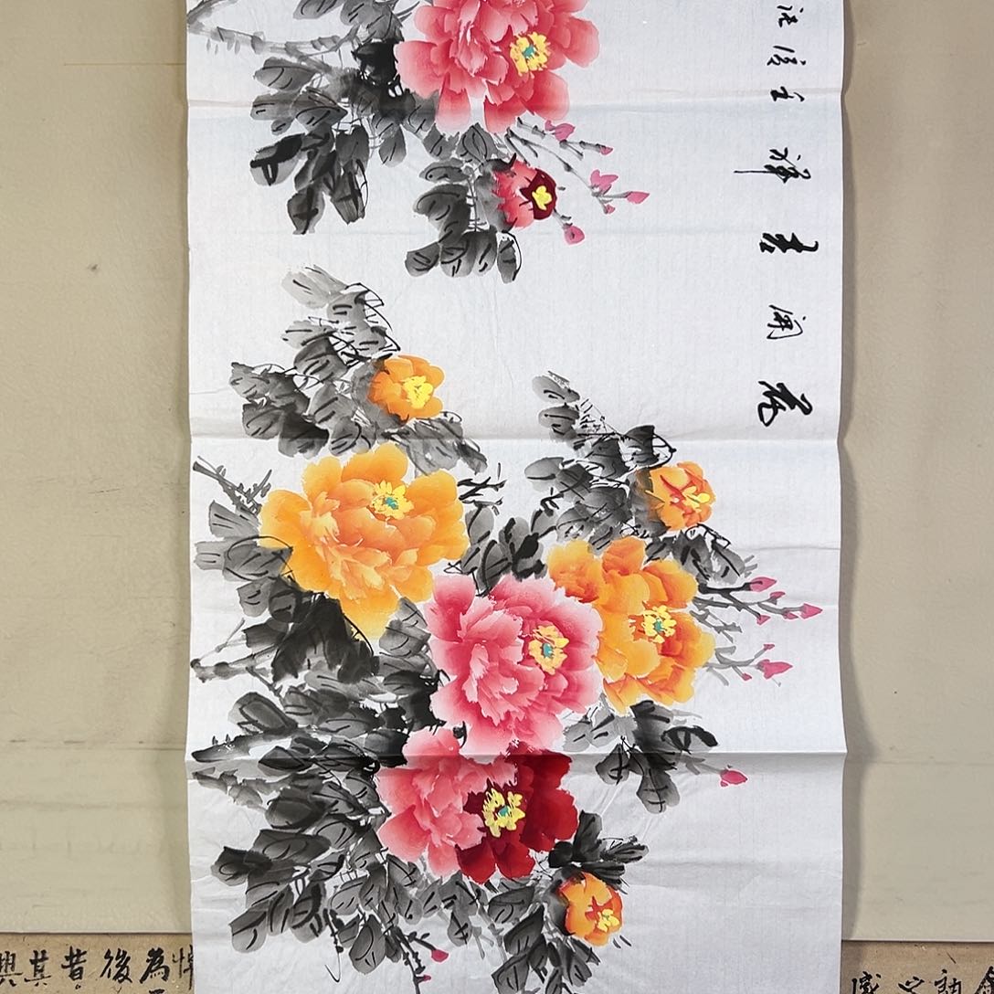 国画079 花鸟在此鸣叫时还要一