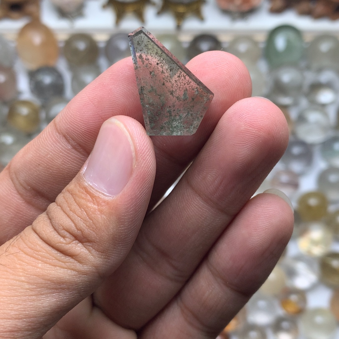 未镶嵌珠宝半成品水晶幽灵吊坠