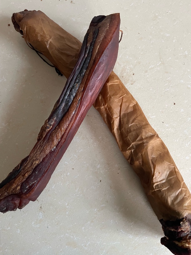 湖南特产烟熏纸包五花腊肉