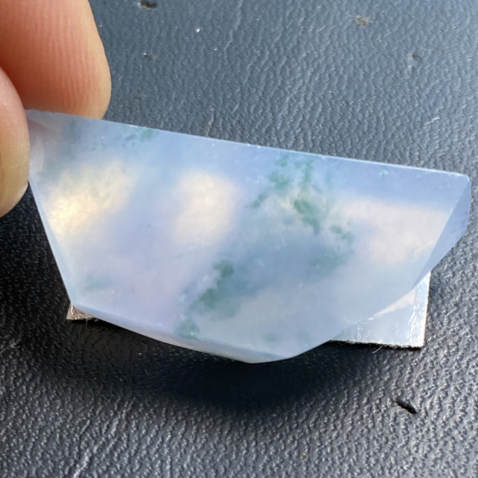 冰种起胶紫罗兰飘花翡翠特色立体吊坠料37-16.5-7mm
