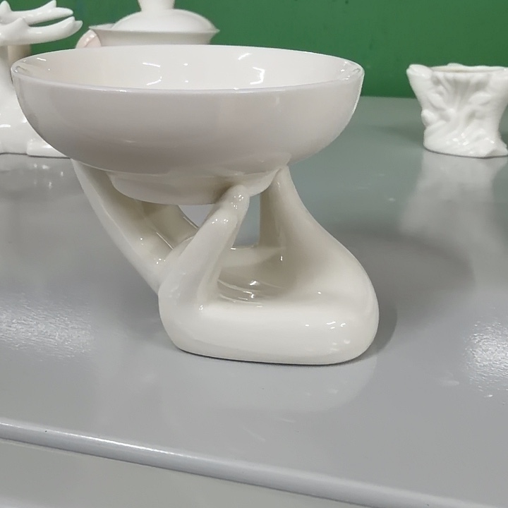 微瑕羊脂玉佛手茶漏