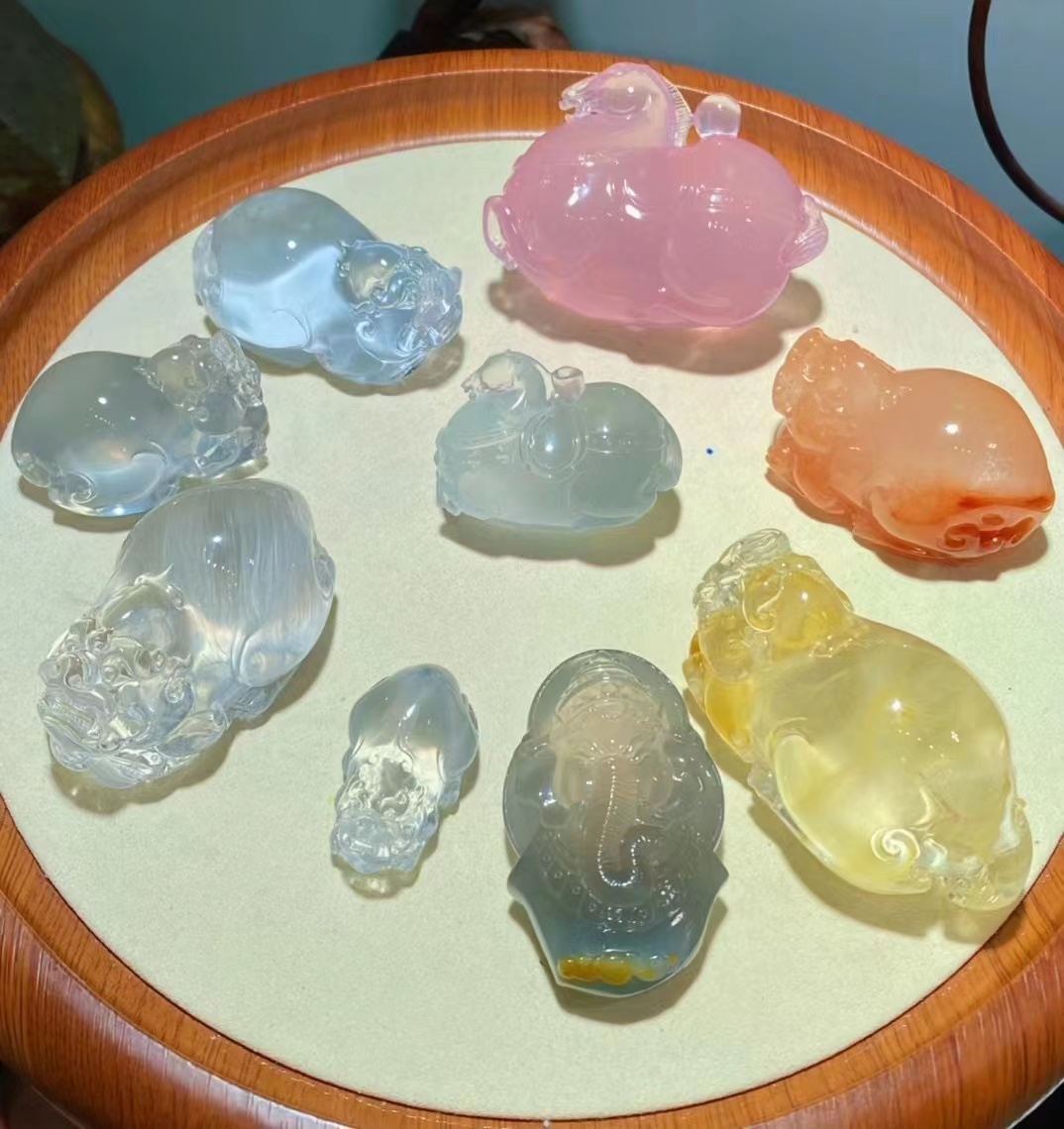 天然水晶手链手串吊坠手镯雕刻摆件直播间专用