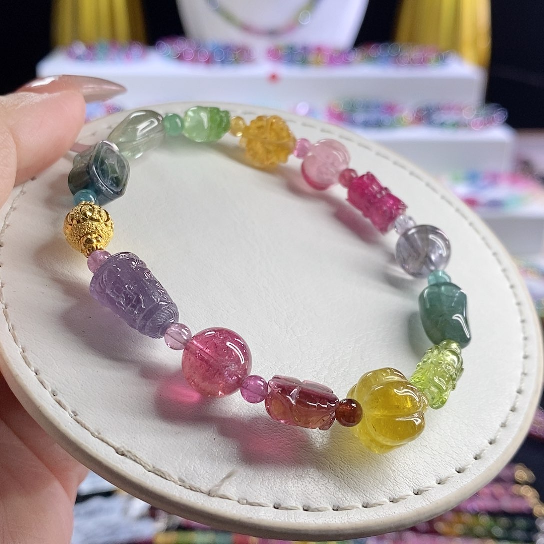 未镶嵌手链碧玺多宝