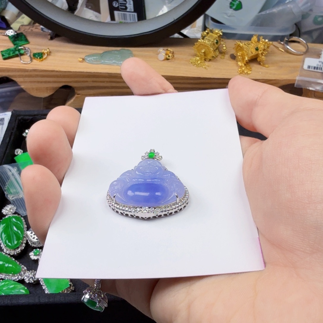 翡翠颈饰18K金镶嵌一***一一件