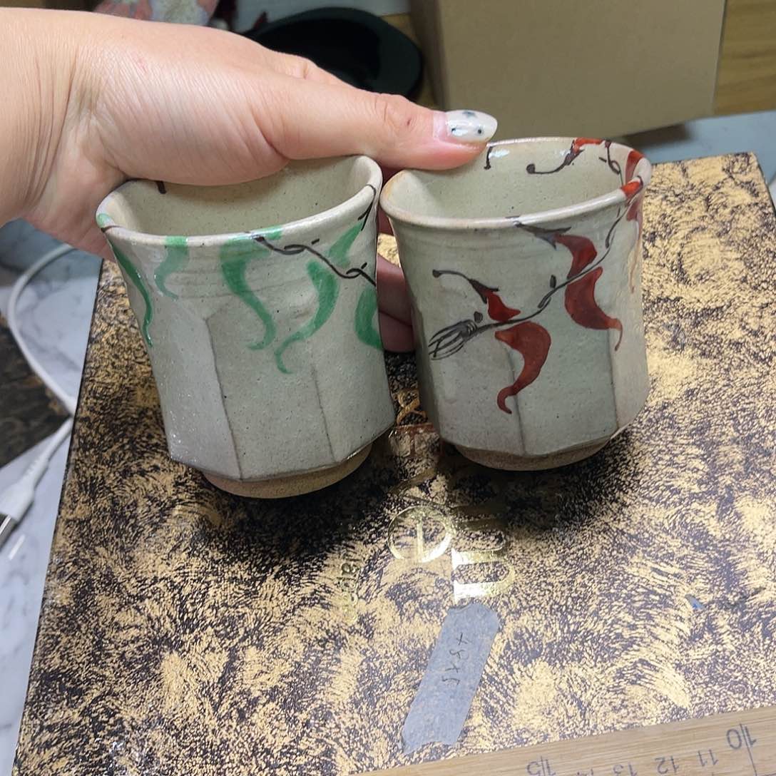 瓷片清水烧杯子哦