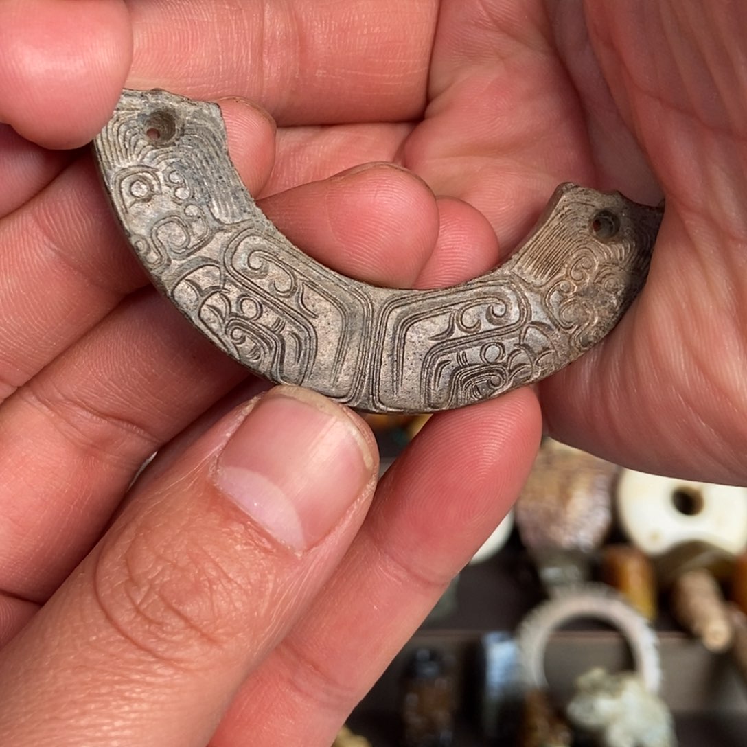 和田玉挂件未镶嵌雨****屋