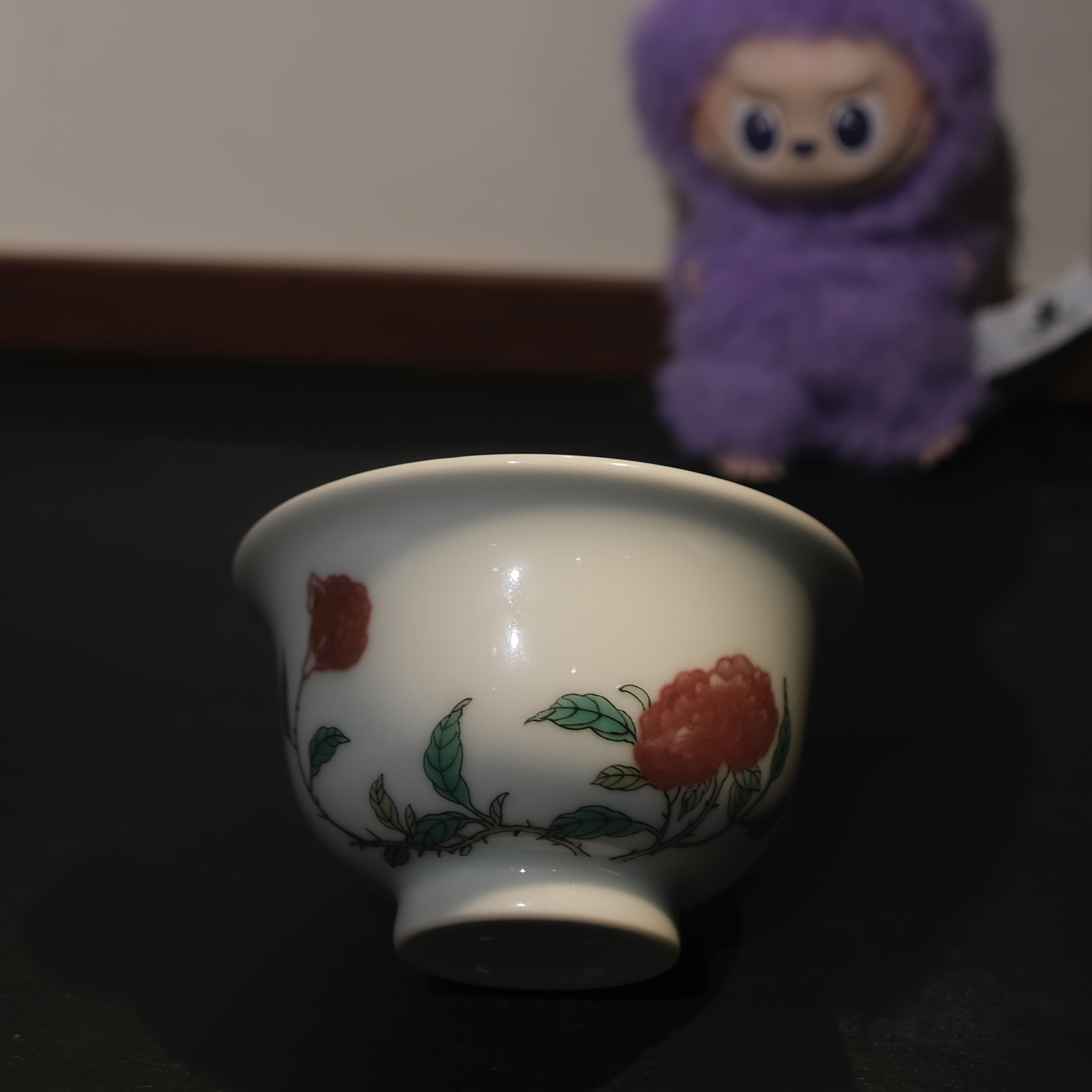 盛古珍玩 釉里红月季花