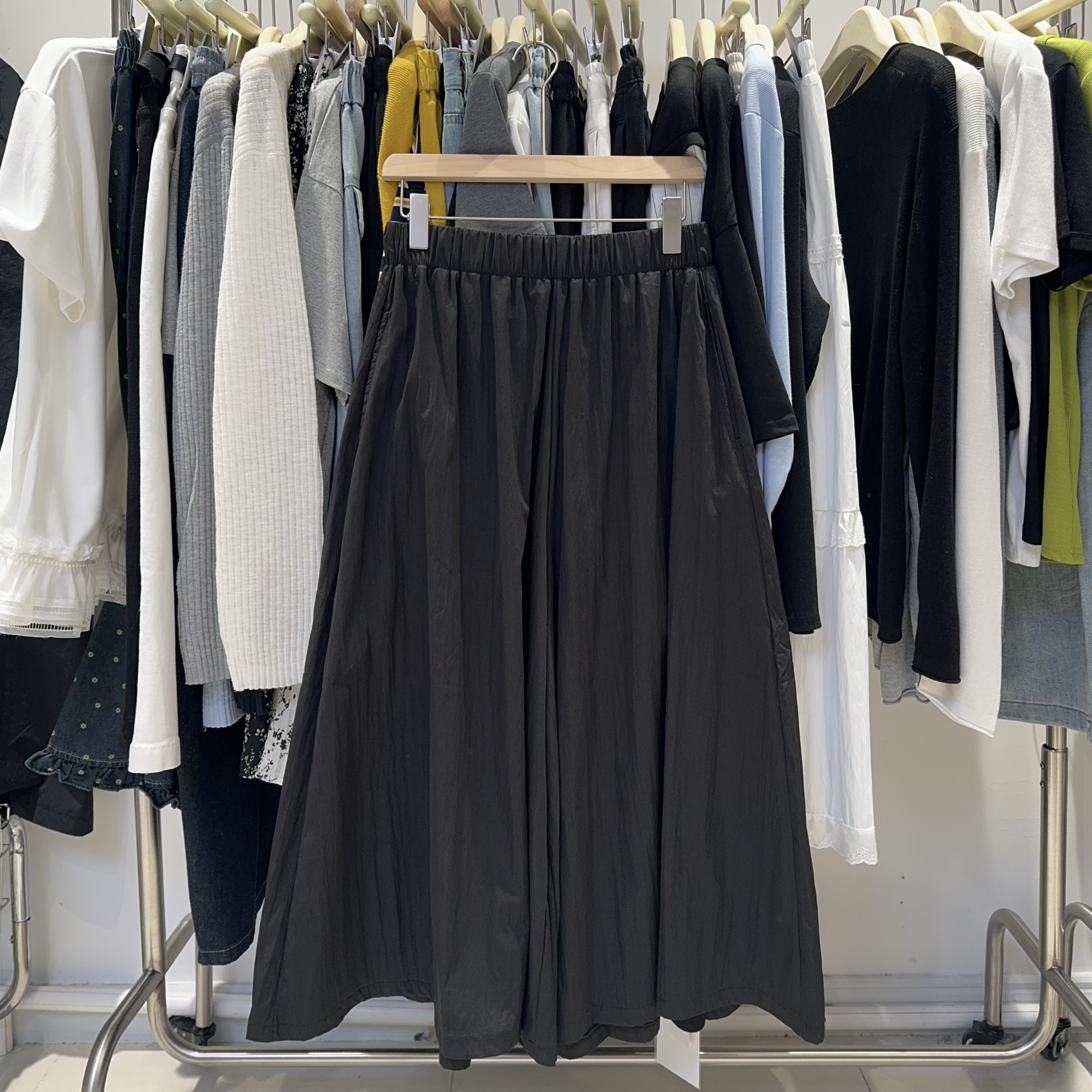 （十八家）2509新款纯色百搭裤裙