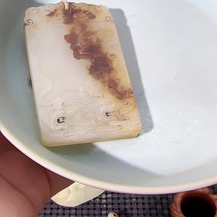 瓷片有**缘瓷器白梨摆件创意设计228