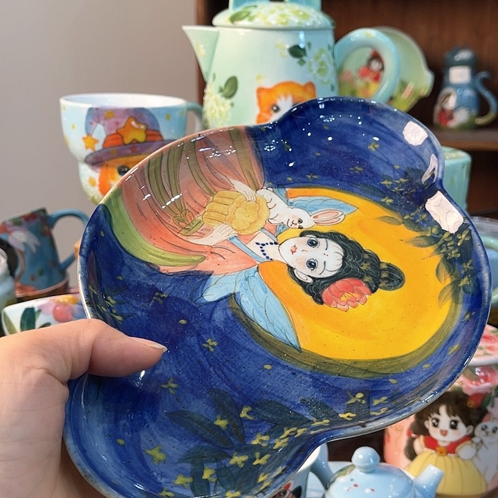 陶景德镇釉下手绘陶瓷 