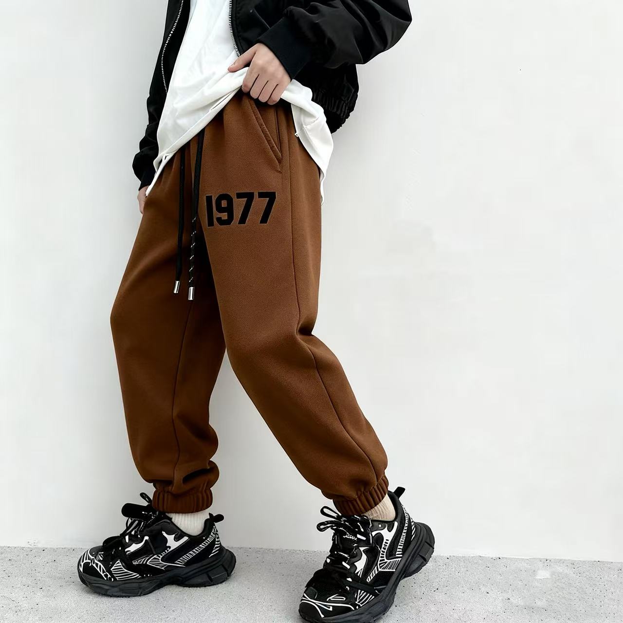 200927童装男童加绒休闲卫裤冬宝宝韩版潮酷洋气休闲加绒男童卫裤