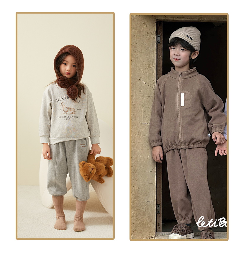 【组合】休闲韩版摇粒绒卫衣组合秋冬套装女童休闲套